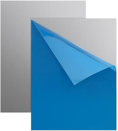 Set van 2 roestvrijstalen platen 21 x 14,8 cm, 0,5 mm dik, niet-magnetisch, ideaal voor knutselen en DIY-projecten