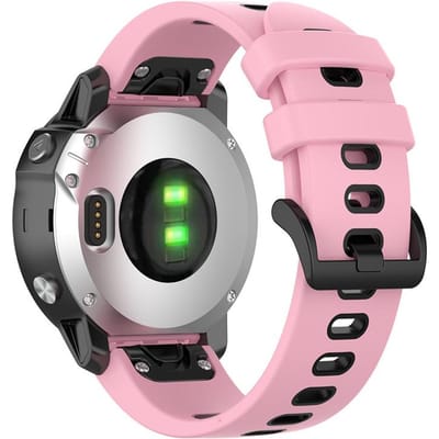 Vervangende Bandjes Compatibel voor Garmin Fenix 7S 6S 6S Pro 5S 5S Pro Tweekleurige Horlogeband Silicone met Gereedschap pink