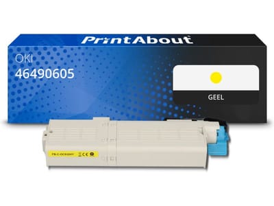 PrintAbout huismerk Toner 46490605 Geel Geschikt voor OKI