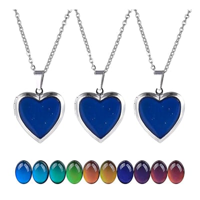 Bixorp Friends BFF Ketting voor 3 Verandert van kleur! - Hartje met opbergruimte - Zilverkleurig - Vriendschapsketting