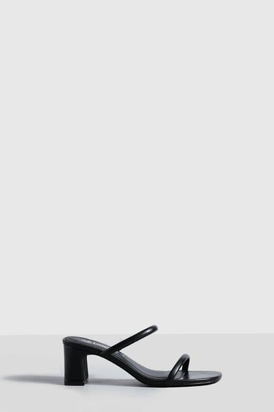 boohoo Dames Wide Fit Dubbele Riem Mokasijn | Zwart | Maat: 41