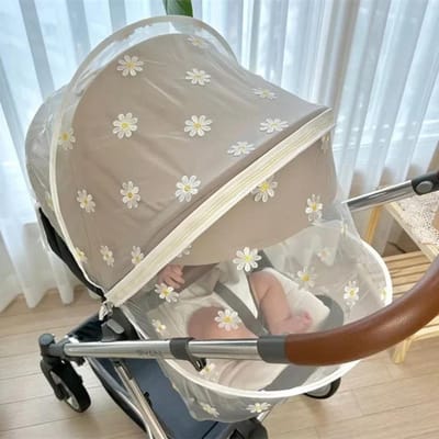NIEUW Zomer Muskietennet Baby Kinderwagen Buggy Muskiet Insectennet Veilig Zuigelingen Bescherming Gaas Kinderwagen Accessoires gray