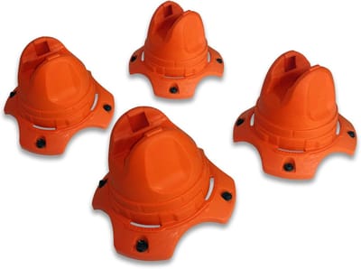 Hockeytraining Set van 4 Kegels voor Stickhandling en Balcontrole - Oefenmateriaal