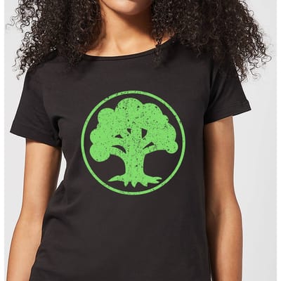 Magic The Gathering Green Mana Dames T-shirt - Zwart - S