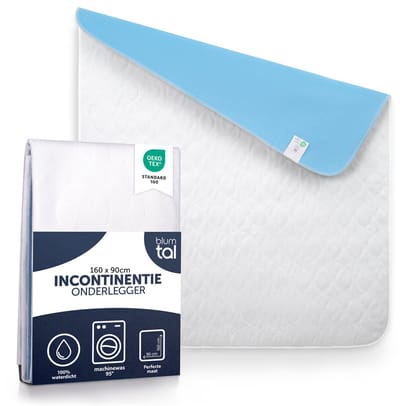 Blumtal Matrasbeschermer Baby - Waterdicht en wasbaar - Absorberende Matrasbeschermhoes - 160 x 90cm - Wit
