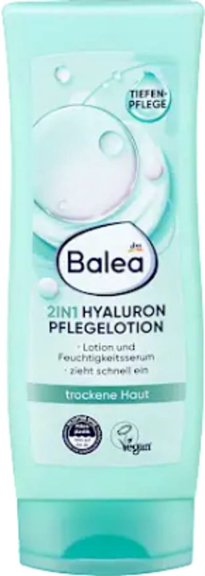 Balea Hyaluron 2in1 Verzorgingslotion | 1x 200 ml | Verzorgende Bodylotion met Hyaluronzuur en Cactusvijgenwater