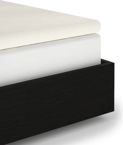 Heckettlane Off-white Hoeslaken Elementi-Topper 160x200 cm, gemaakt van 100% Katoen-Satijn