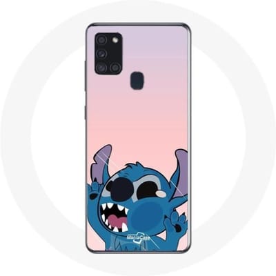 Coque - Maniacase - Galaxy A21S - Souple - Rose - Motif Stitch rose