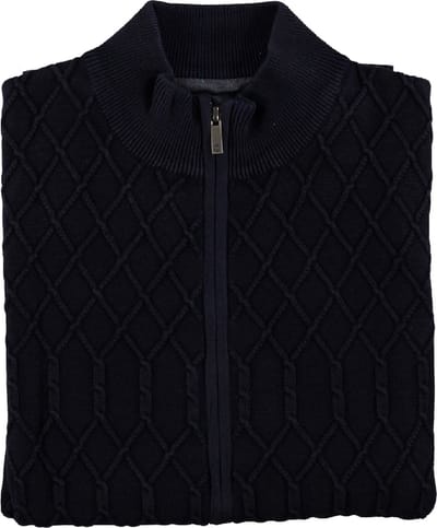 Fellows United - Gebreid vest - Heren - 3XL - Blauw - Katoen - 21.1114