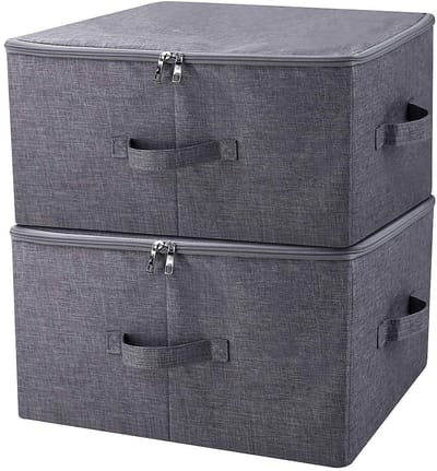 Dailygoods- Organizer-mand Opvouwbaar - Opbergdoos met deksel - Ademend Linnen - Ruimtebesparend - Lichtgewicht - Geschikt voor Kleding