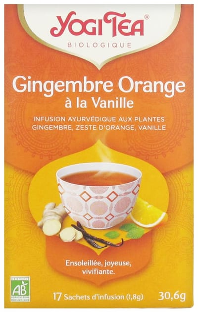Yogi Tea Biologische Sinaasappel Gember met Vanille 17 Zakjes