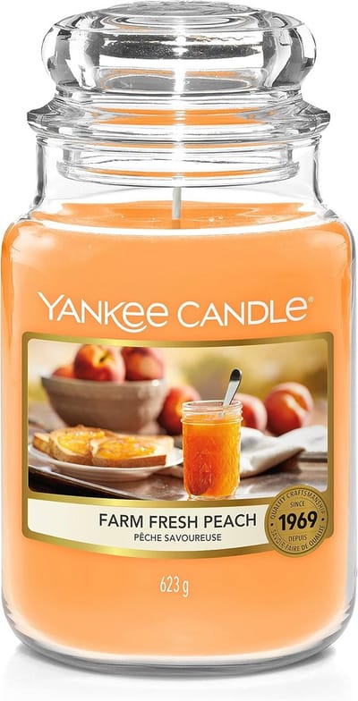 Geurkaars Large Jar - Farm Fresh Peach - Rijpe Perzik - Brandduur tot 150 uur