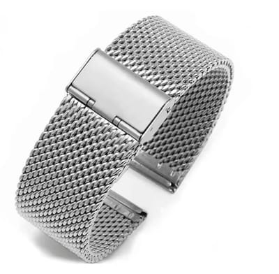 Actie4you® - Mesh - Fijn Geweven Horlogebandje – Horlogeband - Roestvrij Staal – Quick Release Bandpennen - Makkelijk Zelf Te Bevestigen – 18MM – Zilver