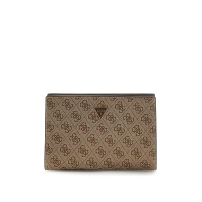 GUESS schoudertas Milano Crossbody Top Zip Bag Black donkergrijs