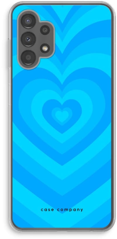Case Company® - Hoesje geschikt voor Samsung Galaxy A13 4G hoesje - Hart Blauw - Soft Cover Telefoonhoesje - Bescherming aan alle Kanten en Schermrand
