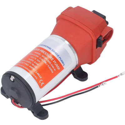 Pompe à diaphragme 12V Haute Pression Grand Couple Étanche Auto-amorçante pour Yacht Camping-car Machine de Nettoyage