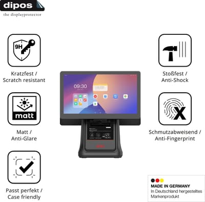 dipos – 2x Matte Pantserfolie geschikt voor IMIN D3 15.6 Zoll | 9H Screenprotector