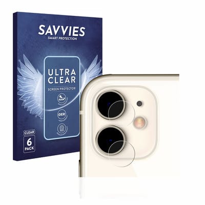 Savvies - Screenprotector voor Apple iPhone 11 (ALLEEN Camera Lens) - Folie Beschermfolie transparant 6 Stuks