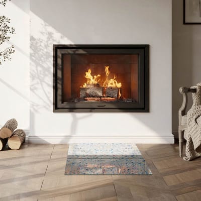 Coloray Vloerplaat Houtkachel - Onderplaat Kachel - 50 cm x 50 cm - Houtkachel Vloerplaat - Wit Vloerplaat Kachel - Plaat Kachel - Vloerplaat voor Houtkachel - Vloerplaat Open Haard - Onderplaat