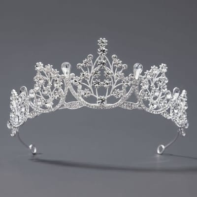Kroon voor dames-Prinsessenkroon-Diadeem-Kroon-Strass-Elegant en Duurzaam - Geschikt voor Verschillende Gelegenheden-Haarsieraad-Stijl 77