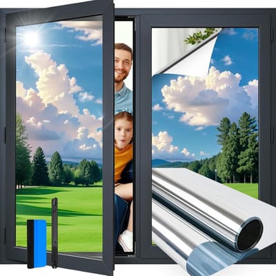 Raamfolie Zonwerend - Privacy Folie - Zon Weren - Herbruikbaar - 90 x 120 cm - Zilver