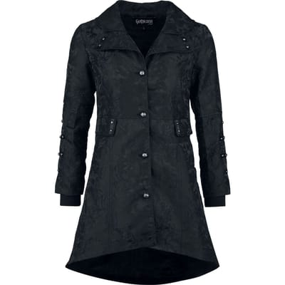 Gothicana by EMP - Gothic Lange jassen - Jas met corsetdetail aan de achterkant - S tot XXL - voor Vrouwen - zwart