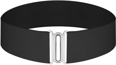 Solidchoice - Dailygoody - Tailleriem - Brede stretchriem - Perfect voor jurken - Wit - Elastische riem - Ideaal voor avondkleding - Voor dames