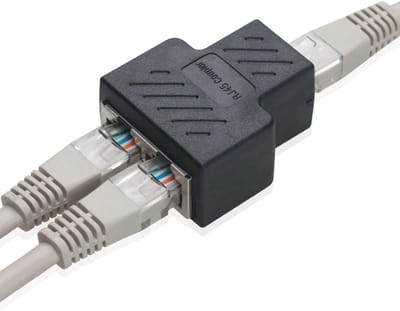 RJ45 Splitter Connector Vrouwelijk naar Vrouwelijk Netwerk Adapter – 1 naar 2 Poorten voor Ethernet-kabels