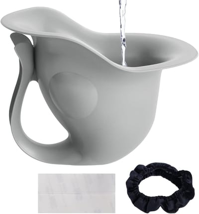 Potje Visvorm - Zindelijkheidstraining Tool - Onderweg Leren - Antislip Stabiliteit - 20 x 18 x 15 cm - Grijs