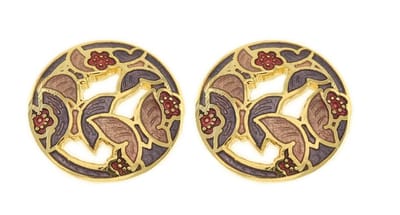 Behave - Oorbellen paars vlinder bloem design - artistiek accent - 1,5 cm