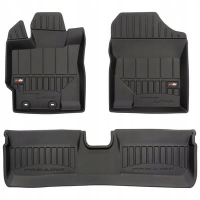 FROGUM PROLINE Automatten - Geschikt voor TOYOTA YARIS III (2011-2020) - 3-delig - TPE Rubber - Zwart