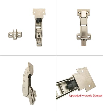 Dailygoods - Scharnieren - Automatische demping - 110 graden - Keukenkast - Zacht sluiten - 2 stuks - Voorliggend en Binnenliggend