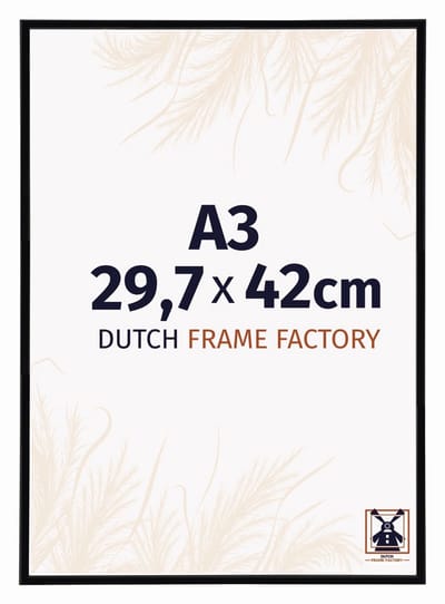 Fotolijst A3 29,7x42 cm - Kunststof - Zwart Hoogglans - Angers