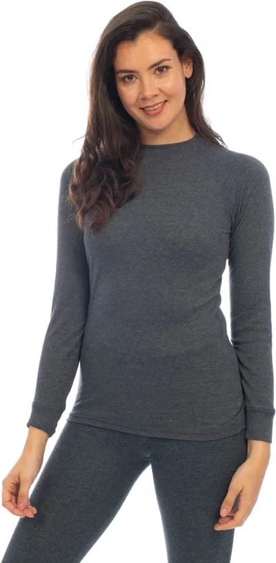 Thermokleding Set - Thermobroek + Thermoshirt - Dames - Antraciet - S