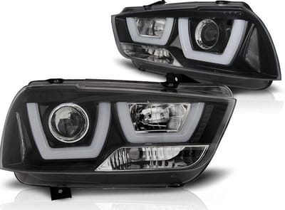 Koplampen met parkeerlicht DODGE CHARGER LX II 11-15 ZWART