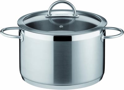 Keramische Koekenpan Zilver 32 cm met Deksel Geschikt voor Inductie
