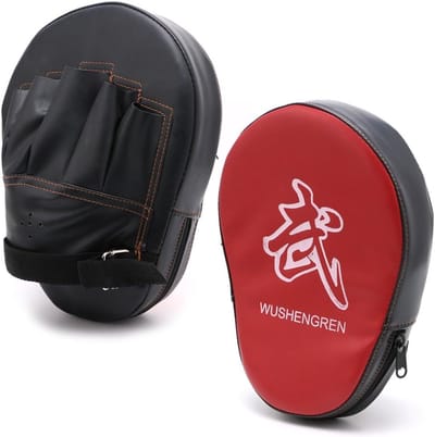 Boks Trainingspads - MMA Handschoenen - Kracht Training - Schokabsorberende Vulling - 24 x 20 cm - Zwart