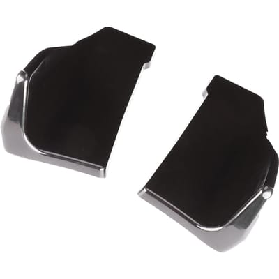 2 stuks Universele Achterbumper Diffuser Lip Zijskirts Glanzend Zwart met Montageschroeven black