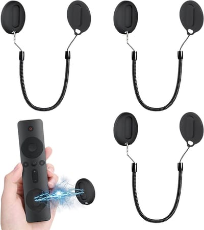 SnelShoppen - 3-delige Magnetische Afstandsbediening Houder met Wandmontage en Intrekbare Draad, Sterke Silicone Afstandsbediening Houder voor Woonkam