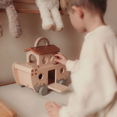 Mrs Ertha Buddy Boat Houten Speelgoed - 26x14x19cm - Multi