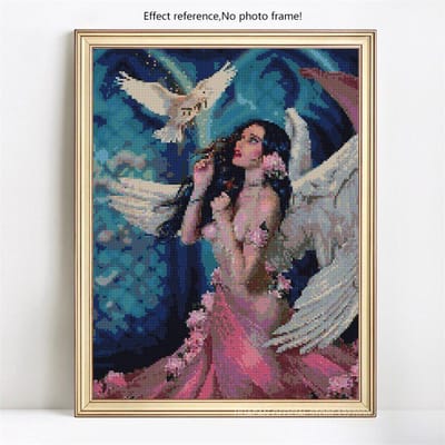 Strass Princesse Broderie Diamant Portrait Peinture Diamant 5D DIY Rond Complet 20X30CM gray
