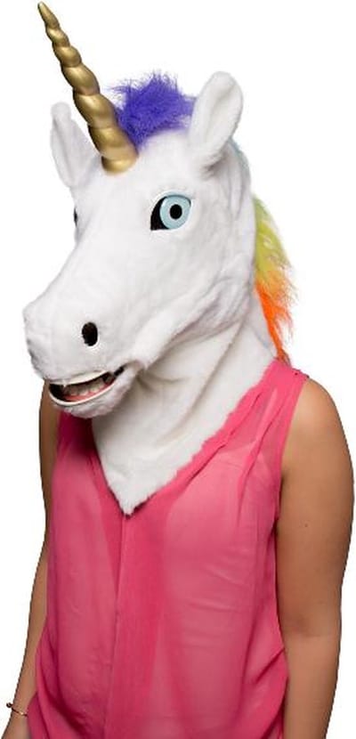 Folat - Masker Met Bewegende Mond Unicorn (1 Stuks)