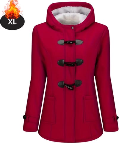 Nivard Winterjas - Parka - Dames - Winter - Jas - Volwassen - Stijlvol - Bordeauxrood - XL