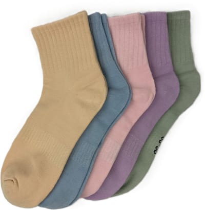 Marco Rossi Dames Wandelsokken Quarter - Lage Hiking Sokken - Mid High - Halfhoog - 5 paar - Multi Color - Maat 35-38