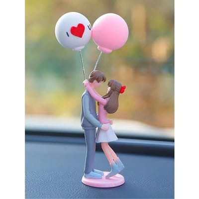 Décoration de Console Centrale de Tableau de Bord de Voiture-Figurine Couple Étreignant Ballon one-size multicolore