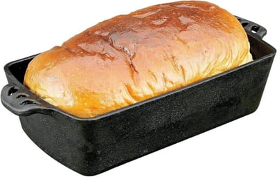 Gietijzeren Broodpan - Broodbakvorm - Brood Bakken - Vooraf Gekruid - 11 Inch - Zwart