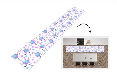 Keukenloper - Loper keuken - Meiden - Unicorn - Bloemen - Patronen - 300x50 cm - Keukenloper vinyl