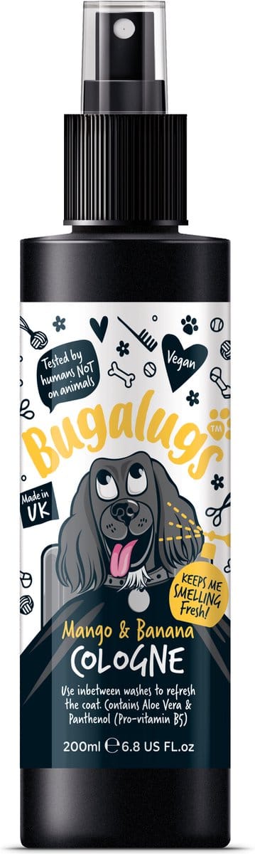 Bugalugs - Vachtverzorging hond - Mango & banana hondenparfum - Alle huidtypes - Dierproefvrij - Vegan - 200 ml