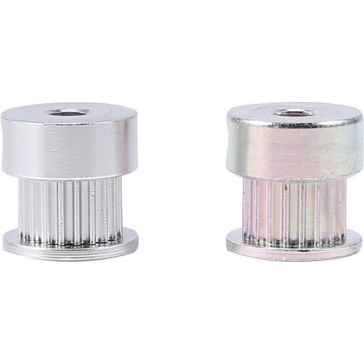 2 stuks Aluminiumlegering Tandwiel Katrol 5mm Binnendiameter 20 Tanden voor 3D-printer