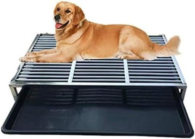 Honden Toilet - Puppy Training - Binnen Zindelijk Maken - Uitschuifbare Lade - 43 x 61 cm - Grijs